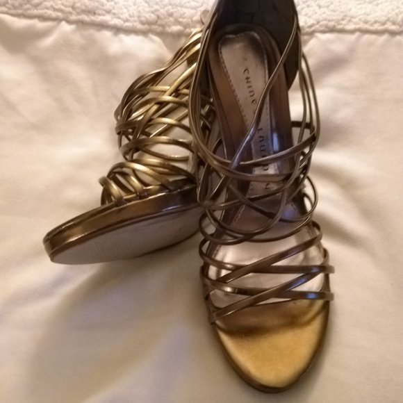 Chinese Laundry Gold Cage heels - Picture 3 of 9